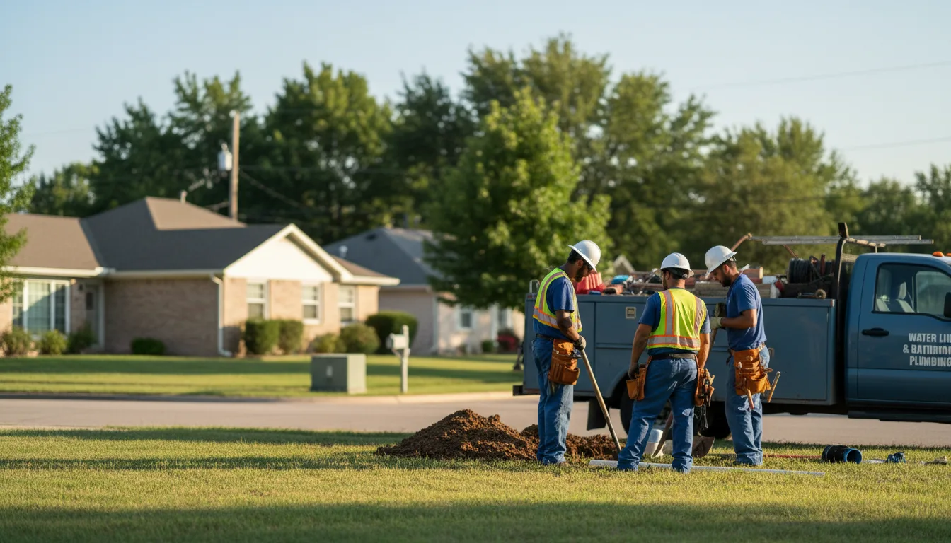 Residential water line and bathroom plumbing service in Reeder, ND